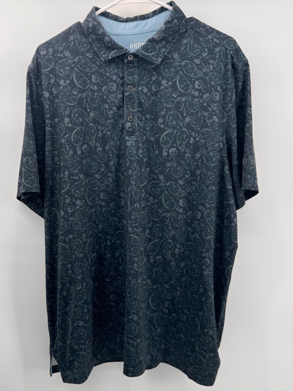 Rhône Men's Performance Golf Polo- Jungle Paisley- Size XL
